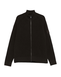 Кофта на молнии с высоким воротником, коричневый Stone island