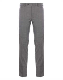 Шерстяные брюки в микро-клетку, черный Incotex