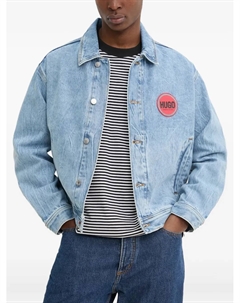 Джинсовая куртка с нашивкой-логотипом, синий Hugo