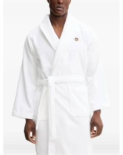 Халат с вышитым логотипом, белый Gant