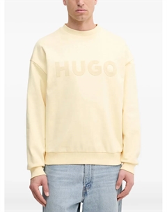 Хлопковый свитшот с логотипом, желтый Hugo