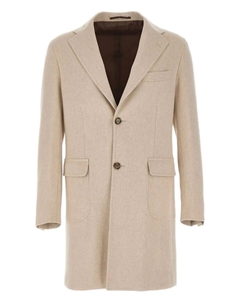 Шерстяное пальто с заостренными лацканами, нейтральный Barba