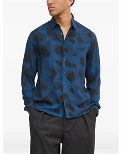 Рубашка с абстрактным принтом, синий Hugo