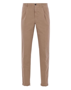 Плиссированные брюки, коричневый Incotex