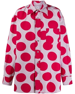 Рубашка оверсайз в горох, красный Marni