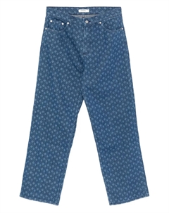 Широкие джинсы с монограммой, синий Sandro