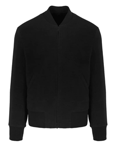 Шерстяная бомбер-куртка на молнии, черный Lardini
