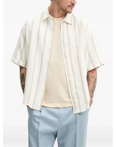 Рубашка в полоску с короткими рукавами, нейтральный Hugo