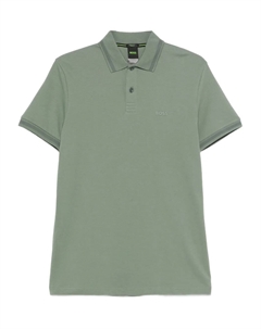 Хлопковое поло, зеленый Boss