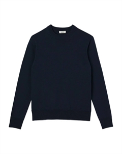 Шерстяной свитер с круглым вырезом, синий Sandro