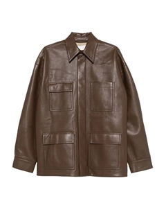 Рубашка с накладными карманами, коричневый Nanushka