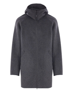Пальто с капюшоном и двусторонней молнией, серый Aspesi