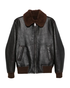 Куртка с меховым воротником, коричневый Sandro