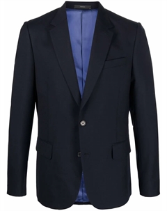Шерстяной однобортный пиджак, синий Paul smith