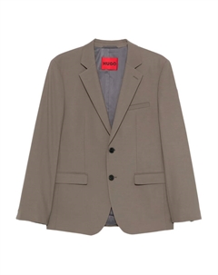 Однобортный костюм из шерстяной смеси, коричневый Hugo