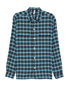 Клетчатая рубашка с карманом, синий Sunflower