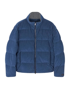 Стеганая пуховая куртка из вельвета, синий Paul & shark