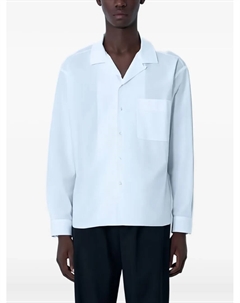 Рубашка с классическим воротником и накладным карманом, синий The row