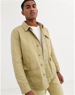 Джинсовая куртка цвета хаки M C Overalls M.c. overalls