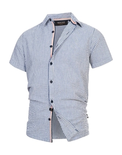 Рубашка на пуговицах классического кроя Maribo, marine blue/Light blue Indicode jeans