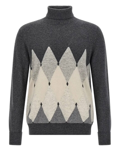 Водолазка с ромбовидным узором, серый Ballantyne