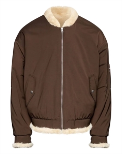 Бомбер с подкладкой из овчины, коричневый Mm6 maison margiela