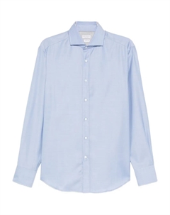 Рубашка на пуговицах с длинными рукавами, синий Brunello cucinelli
