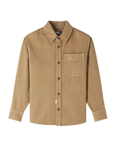 Куртка-рубашка с вышитым логотипом, коричневый A.p.c.