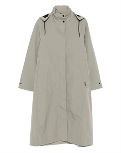 Тренч Suva Vision Softshell А-силуэта с капюшоном, зеленый Rains