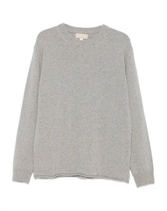 Свитер с круглым вырезом, серый 120% lino