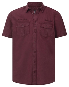 Рубашка на пуговицах Comfort fit Kurvin, Dark red Jan vanderstorm