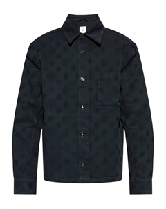 Рубашка-оверсайз с тисненным монограммным узором, черный Casablanca