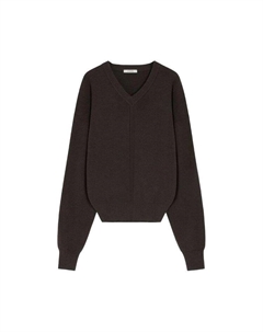 Свитер V Neck Sweater, Dark Cacao Lemaire