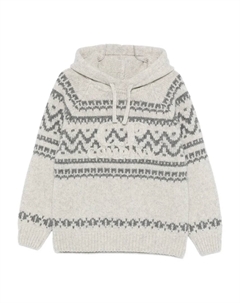 Вязаное худи с узором, серый C.p. company