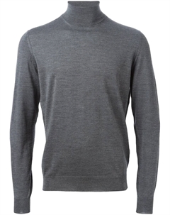 Трикотажный свитер с высоким воротником, серый Drumohr