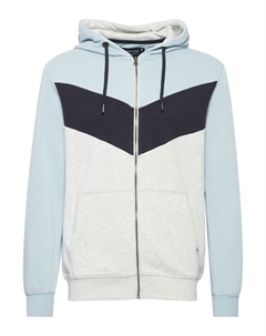 Худи с капюшоном на молнии Pock, Light blue/Dark blue Indicode jeans