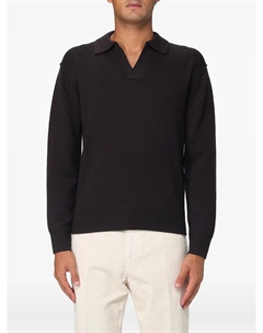 Свитер с V-образным вырезом, коричневый Paolo pecora