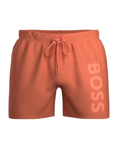 Шорты с логотипом и кулиской, оранжевый Boss