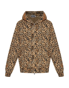 Худи с леопардовым принтом, коричневый A bathing ape®