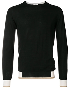 Джемпер с круглым вырезом, черный Paolo pecora