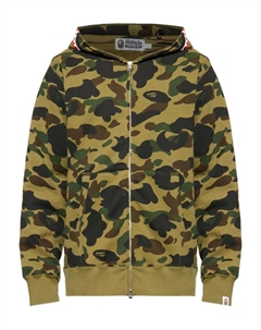 Худи с акульим принтом 1st Camo, зеленый A bathing ape®