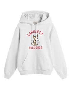 Толстовка с капюшоном и изображением дикой собаки, Ash Heather Carhartt wip