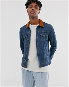 Синяя джинсовая куртка с воротником Brooklyn Supply Co Brooklyn supply co.
