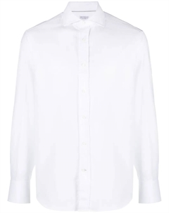 Рубашка с длинными рукавами, белый Brunello cucinelli