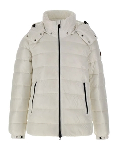 Стеганое пальто со съемным капюшоном, белый Save the duck