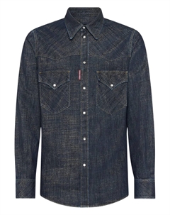 Джинсовая рубашка в стиле вестерн, синий Dsquared2