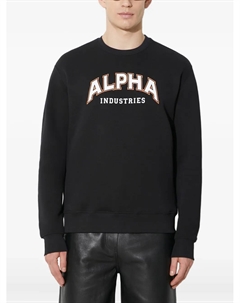 Классический свитшот, черный Alpha industries