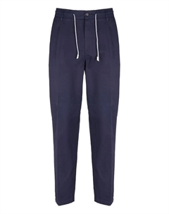 Плиссированные брюки на завязках, синий Eleventy