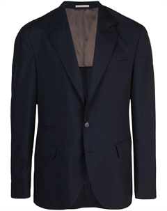 Пиджак с V-образным вырезом, синий Brunello cucinelli
