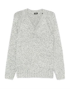 Кофта с V-образным вырезом в крапинку, серый Zegna